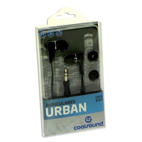 AURICULARES URBAN COLOR NEGRO COOLSOUND