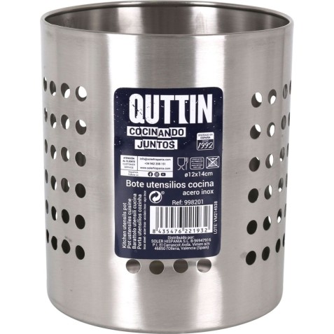 BOTE UTENSILIOS INOX 12X14CM QUTTIN