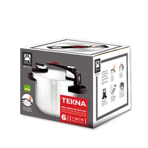 OLLA RAPIDA TEKNA 22CM 7 LITROS INOX BRA