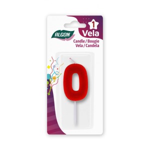 VELA ROJA NUMERO 0 ALGON