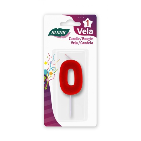VELA ROJA NUMERO 0 ALGON