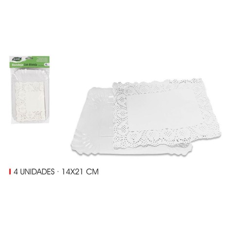 SET 4 BANDEJAS RECTANGULARES CON...