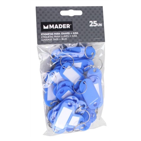 ETIQUETAS PARA LLAVES AZUL 25 Udes....