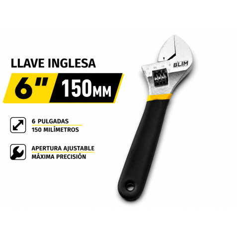 LLAVE INGLESA 6" 150MM CON MANGO...