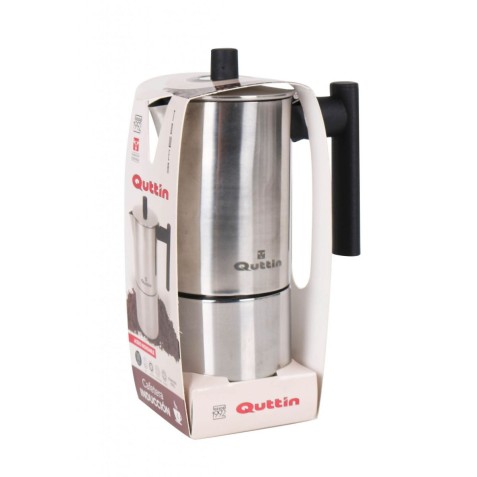 CAFETERA INDUCCIÓN 4 TAZAS INOX QUTTIN