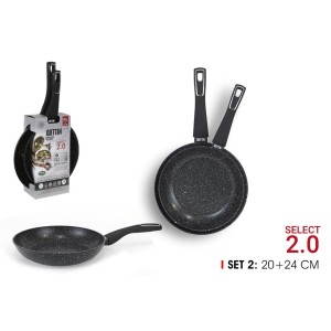 SET 2 SARTENES 20/24CM ALUMINIO FORJADO, APTOS INDUCCIÓN SELECT 2.0 QUTTIN