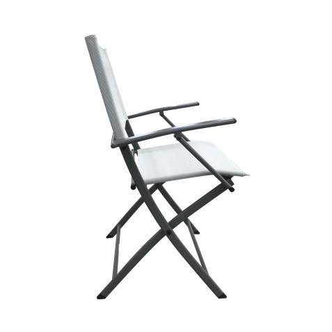 SILLA PLEGABLE CON BRAZOS GRIS CLARO...