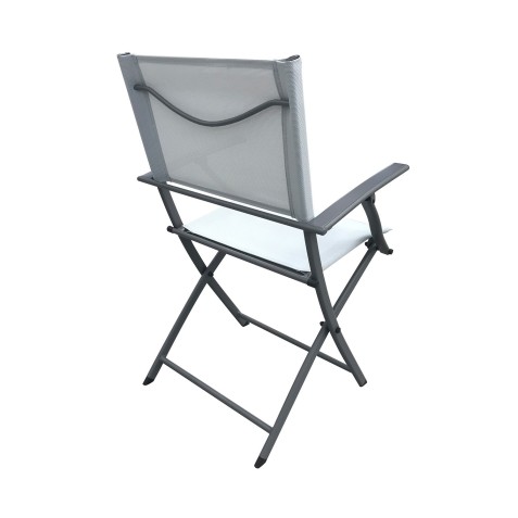 SILLA PLEGABLE CON BRAZOS GRIS CLARO...