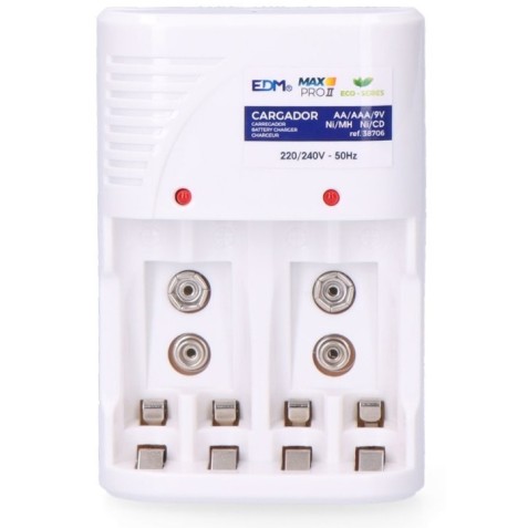 CARGADOR DE PILAS RECARGABLES AA/AAA EDM