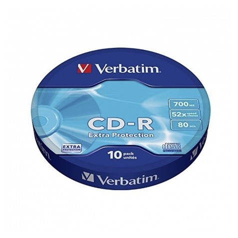 TARRINA 10 UNIDADES CDS VERBATIM 52X...