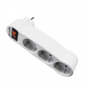 CLAVIJA TRIPLE CON INTERRUPTOR 4,8MM EDM / SOLERA