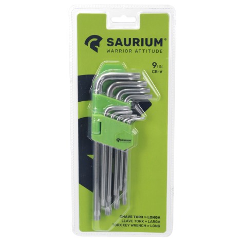 JUEGO LLAVES TORX LARGA 9 PCS SAURIUM