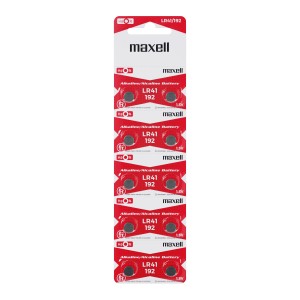PACK 10 PILAS BOTON LR41/192 1.5V MAXELL