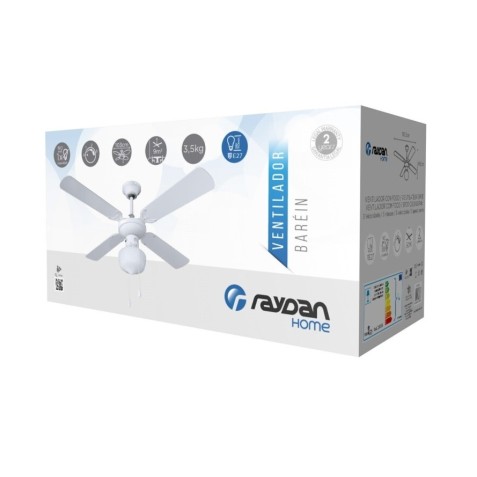 VENTILADOR DE TECHO BLANCO CON...