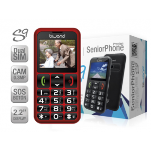 TELEFONO S9 DUAL SIM SENIOR PHONE ROJO BIWOND