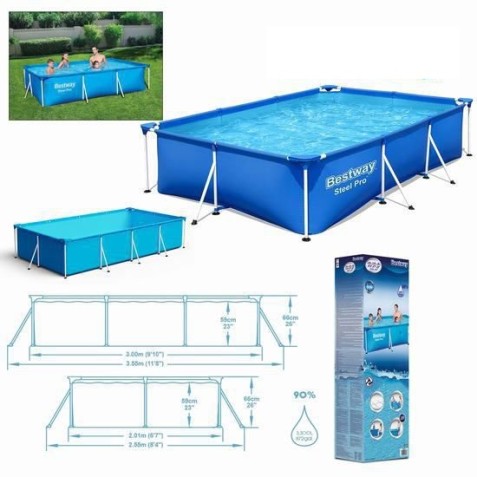 PISCINA RECTANGULAR STEEL PRO...