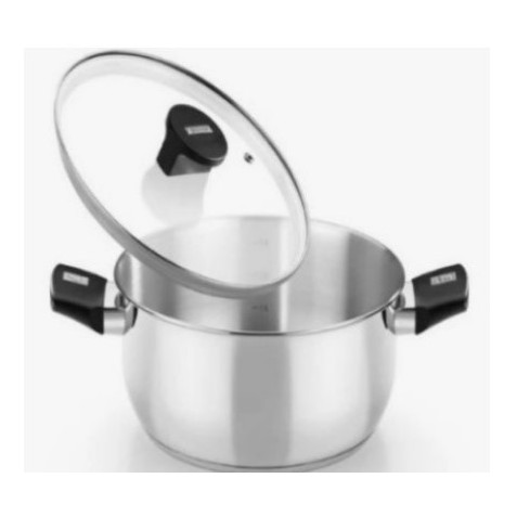 CACEROLA ACERO INOX CON TAPA VIDRIO...