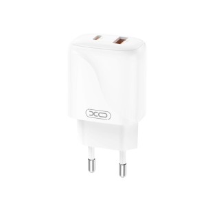 CARGADOR USB+USB-C 20W L158 BLANCO XO