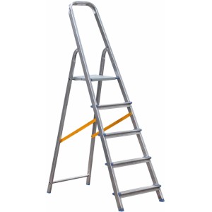 REACONDICIONADA ESCALERA ALUMINIO 5 PELDAÑOS MADER