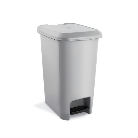 PAPELERA CON PEDAL APERTURA GRIS 25L