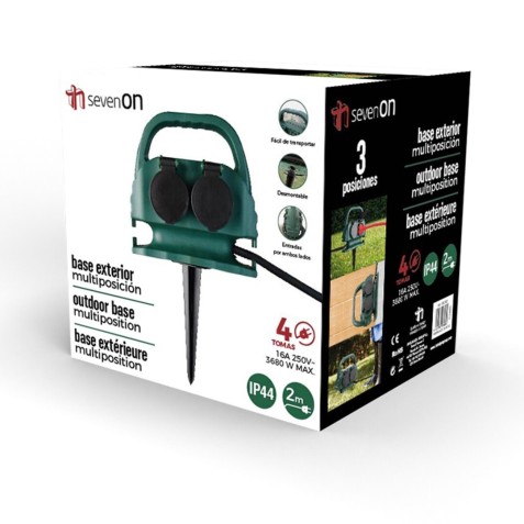 BASE MULTIPLE 4 TOMAS CON TAPA IP44...