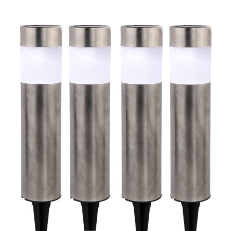 PACK 4 BALIZAS SOLARES TUBULARES INOX...
