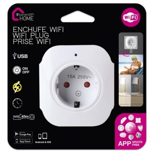 ENCHUFE INTELIGENTE TOMA SCHUKO + USB CONTROL WIFI APP