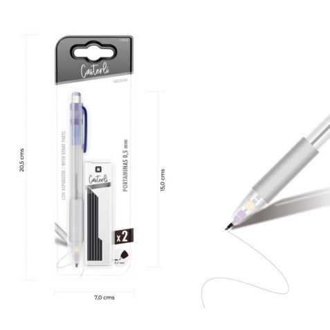 PORTAMINAS 0.5MM CON REPUESTOS CASTERLI