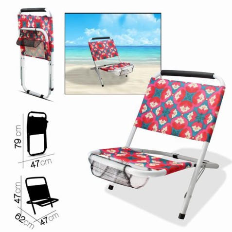 SILLA DE PLAYA ZIGZAG ONDAS 62X47XH47CM