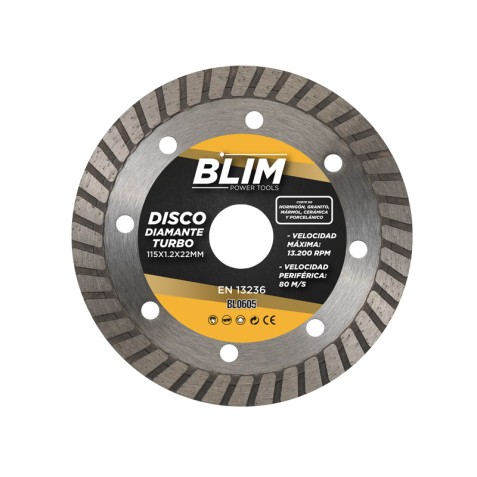 DISCO DIAMANTE TURBO 115X1.2X22MM BLIM