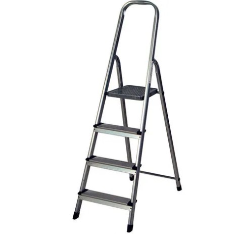 ESCALERA METÁLICA 4 PELDAÑOS GRIS...