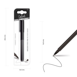 MARCADOR PERMANENTE PUNTA FINA 0.4MM COLOR NEGRO CASTERLI