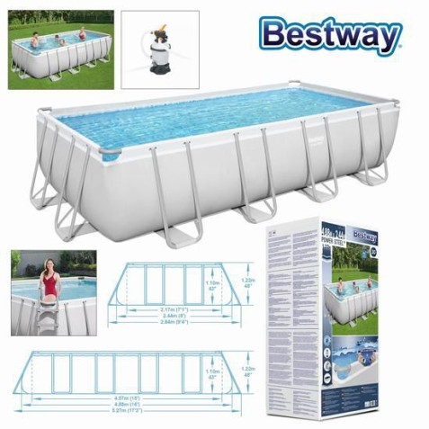 PISCINA RECTANGULAR + BOMBA Y FILTRO...