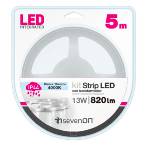 KIT TIRA LED 5 METROS BLANCA 4000K...