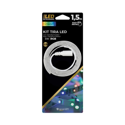 KIT TIRA LED 1.5 METROS RGB (PILAS NO...