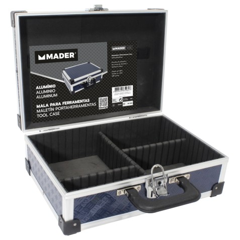 MALETIN HERRAMIENTAS ALUMINIO AZUL MADER