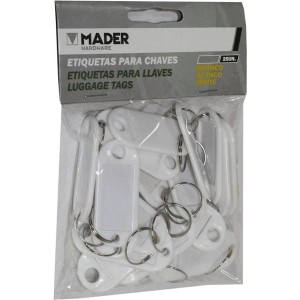ETIQUETAS PARA LLAVES BLANCA 25 Udes. MADER