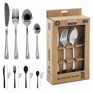 PACK 24 CUBIERTOS MENAGERE INOX