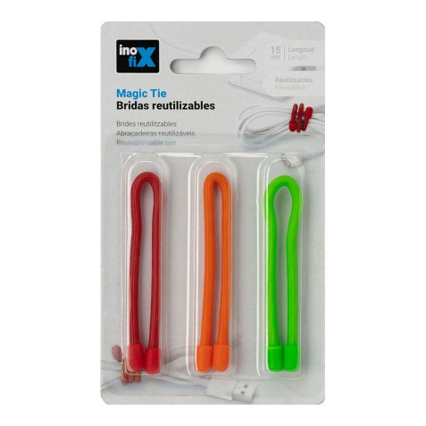 SET 3 BRIDAS REUTILIZABLES MAGIC 15CM...