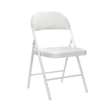SILLA PLEGABLE ACOLCHADA BLANCA