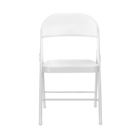 SILLA PLEGABLE ACOLCHADA BLANCA