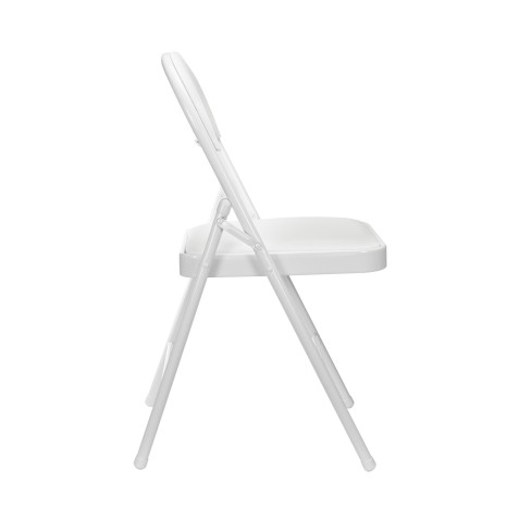 SILLA PLEGABLE ACOLCHADA BLANCA