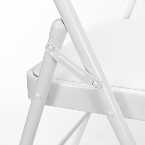 SILLA PLEGABLE ACOLCHADA BLANCA