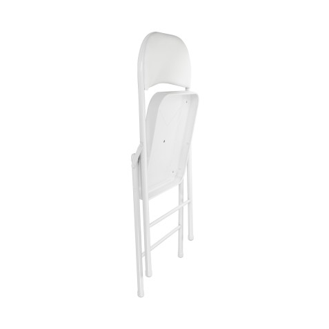 SILLA PLEGABLE ACOLCHADA BLANCA
