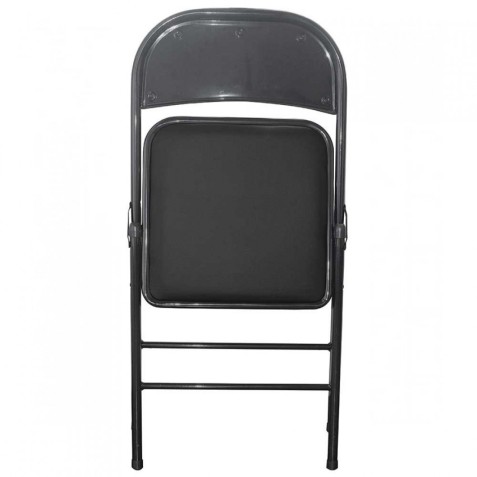 SILLA PLEGABLE ACOLCHADA NEGRA