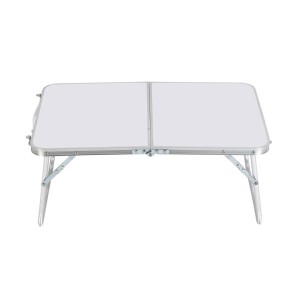 MESA DE CAMPING BAJA PLEGABLE BLANCA ALUMINIO 60X40X25CM