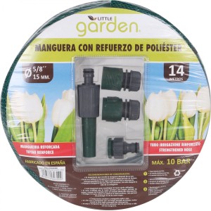 MANGUERA REFORZADA 14 METROS CON ACCESORIOS LITTLE GARDEN