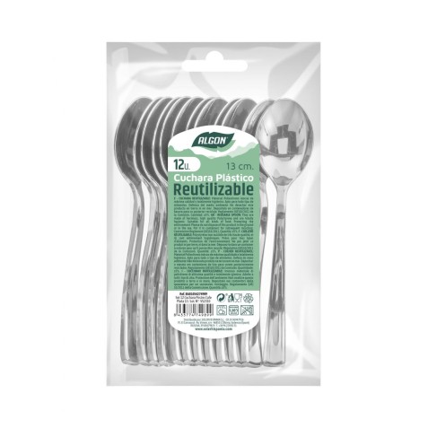 PACK 12 CUCHARAS POSTRE PLASTICO...