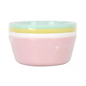 SET 4 BOL PLASTICO COLORES PASTEL DEM