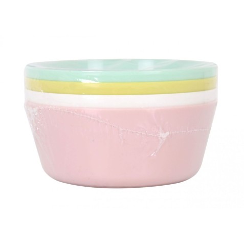 SET 4 BOL PLASTICO COLORES PASTEL DEM